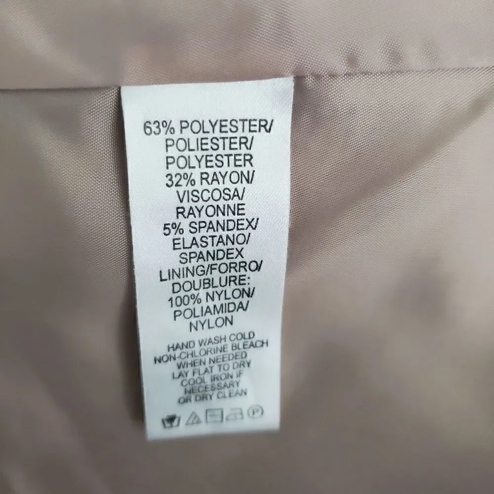 KENZIE WOMEN'S SWING JACKET POCKETS ONE BUTTON 3/4 LENGTH SLEEVES SIZE 8